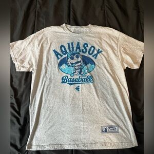 Funko Aquasox Baseball T-shirt Gray Everett XL Pop Webbly Frog Mascot MiLB Shirt